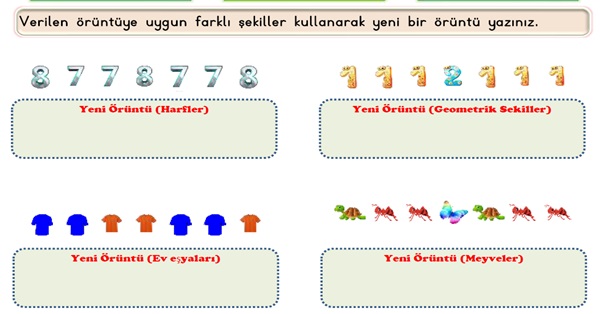 2.Sınıf Matematik Geometrik Örüntüler Etkinliği-2