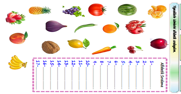 2.Sınıf Türkçe Alfabetik Sıralama Etkinliği-6