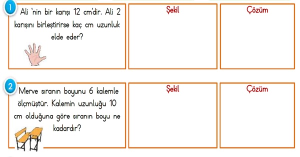 2.Sınıf Matematik Uzunluk Ölçme-Problemler-1