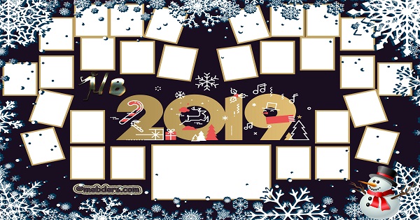 1B Sınıfı için 2019 Yeni Yıl Temalı Fotoğraflı Afiş (28 öğrencilik)