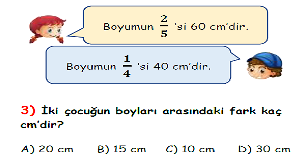 4.Sınıf Matematik Kesirler Yaprak Test-6