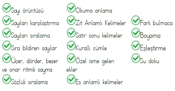 2.Sınıf 3.Hafta Tüm Çalışma Yaprakları