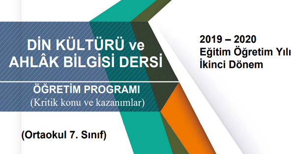 7.Sınıf Din Kültürü ve Ahlak Bilgisi Telafi Programı, Konu ve Kazanımları