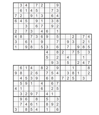 Üçlü Samurai Sudoku 4
