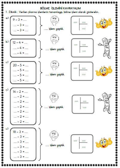 2. Sınıf Matematik Bölme İşlemini Kavrayalım Etkinliği 8