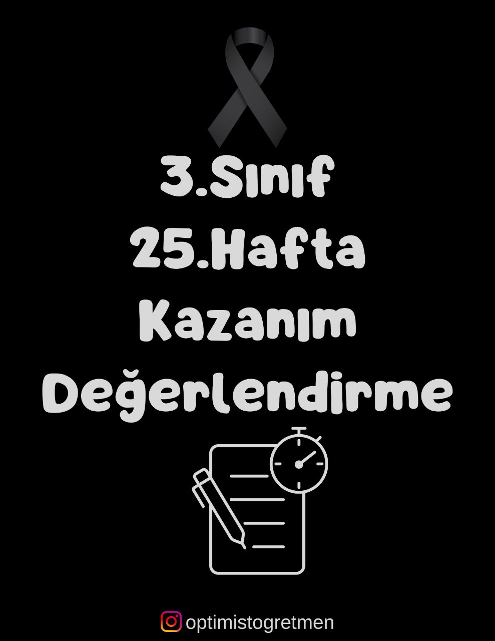 3.Sınıf 25. Hafta Kazanım Değerlendirme Testi