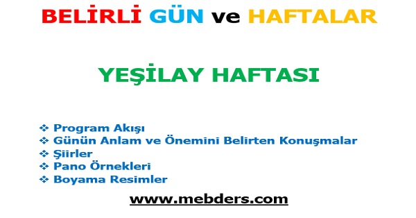 Yeşilay Haftası Kutlama Programı