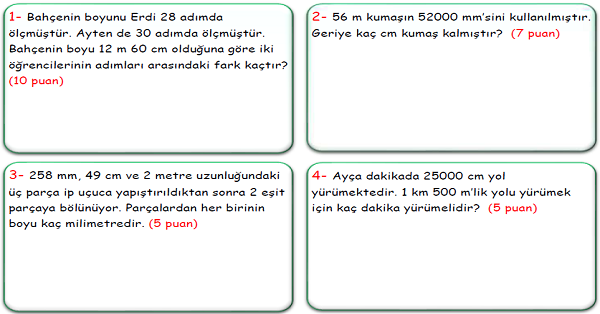 4.Sınıf Matematik Uzunluk Ölçüleri Problemleri-3