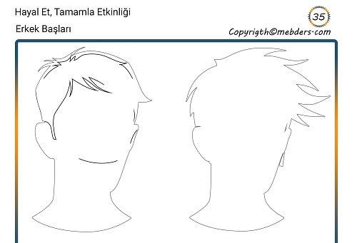 Hayal Et, Tamamla Etkinliği 35 - Erkek Yüzleri