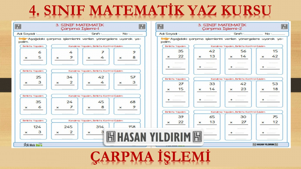 4.Sınıf Matematik Yaz Kursu - Çarpma İşlemi (3.Sınıf Tekrarı)