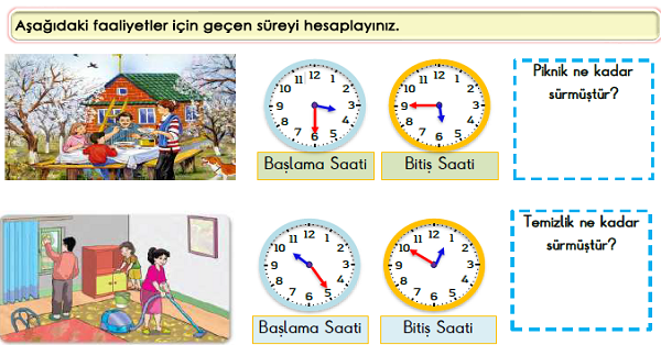 3.Sınıf Matematik Zaman Ölçme (Olayların Oluş Süreleri)-8