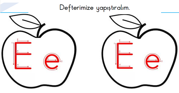 1.Sınıf İlk Okuma Yazma E-e Sesi Fasikül ve Etkinlikleri