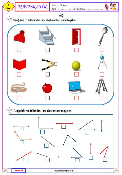 3. Sınıf Matematik Açı Etkinliği