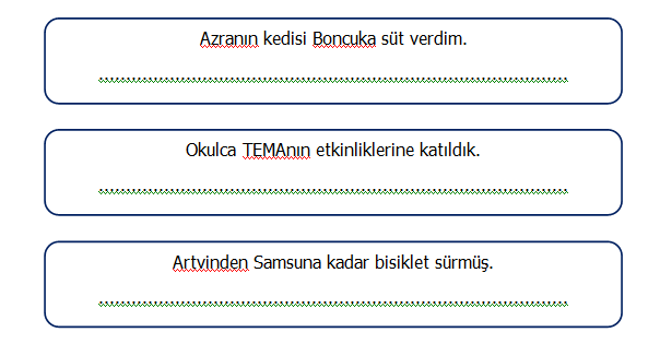 3.Sınıf Türkçe Noktalama İşaretleri (Kesme İşareti) Etkinliği 3