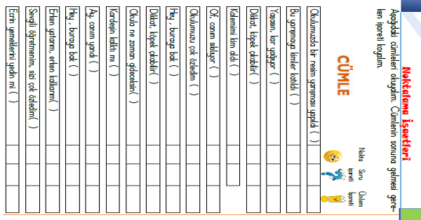 1.Sınıf Noktalama İşaretleri-3