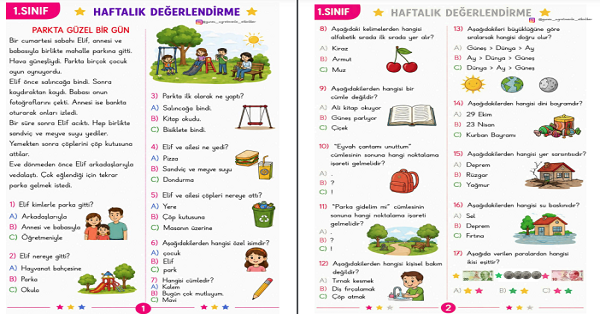 1.Sınıf Genel Değerlendirme Sınavı