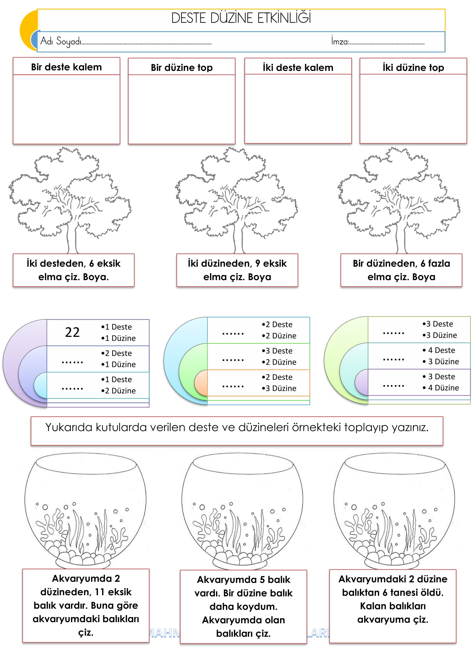 2.Sınıf - Matematik - Deste Düzine Etkinliği-2