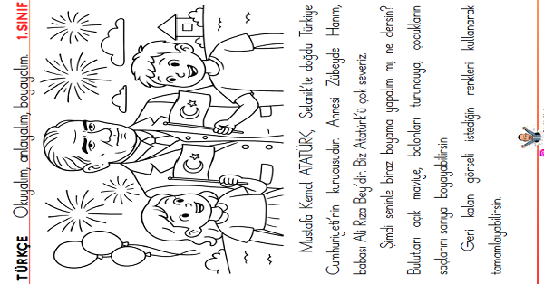 1. Sınıf Türkçe Oku - Anla - Boya -27