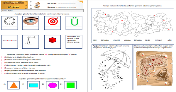 3.Sınıf Matematik Nokta Etkinliği 1