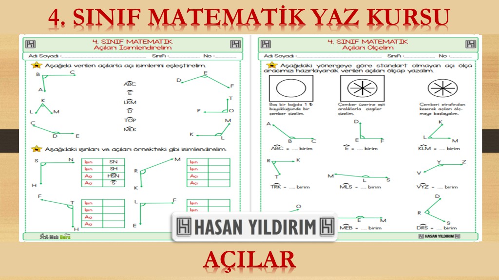 4.Sınıf Matematik Yaz Kursu - Açılar (4.Sınıfa Hazırlık)