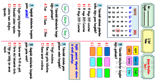 2.Sınıf Türkçe Yazım Kuralları Test