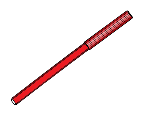 Kırmızı boya kalemi resmi png