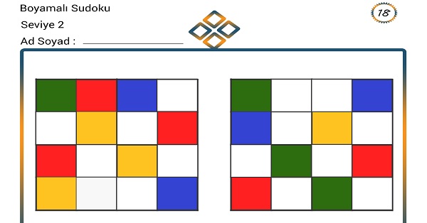 Boyamalı Sudoku 18