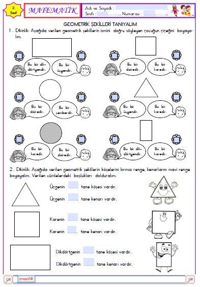 2.Sınıf Matematik Geometirk Şekiller 1