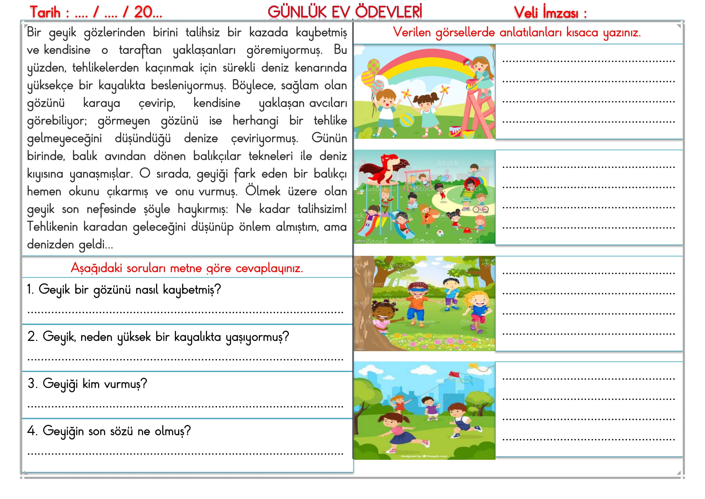 2.Sınıf - 03 Ekim 2025 Günlük Ev Ödevleri