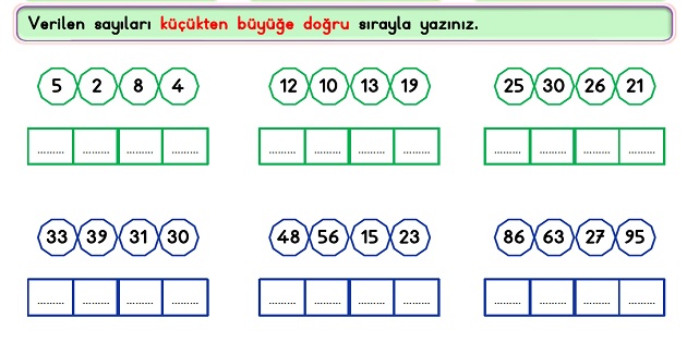 2.Sınıf Matematik Doğal Sayılar-Karşılaştırma Etkinliği-6