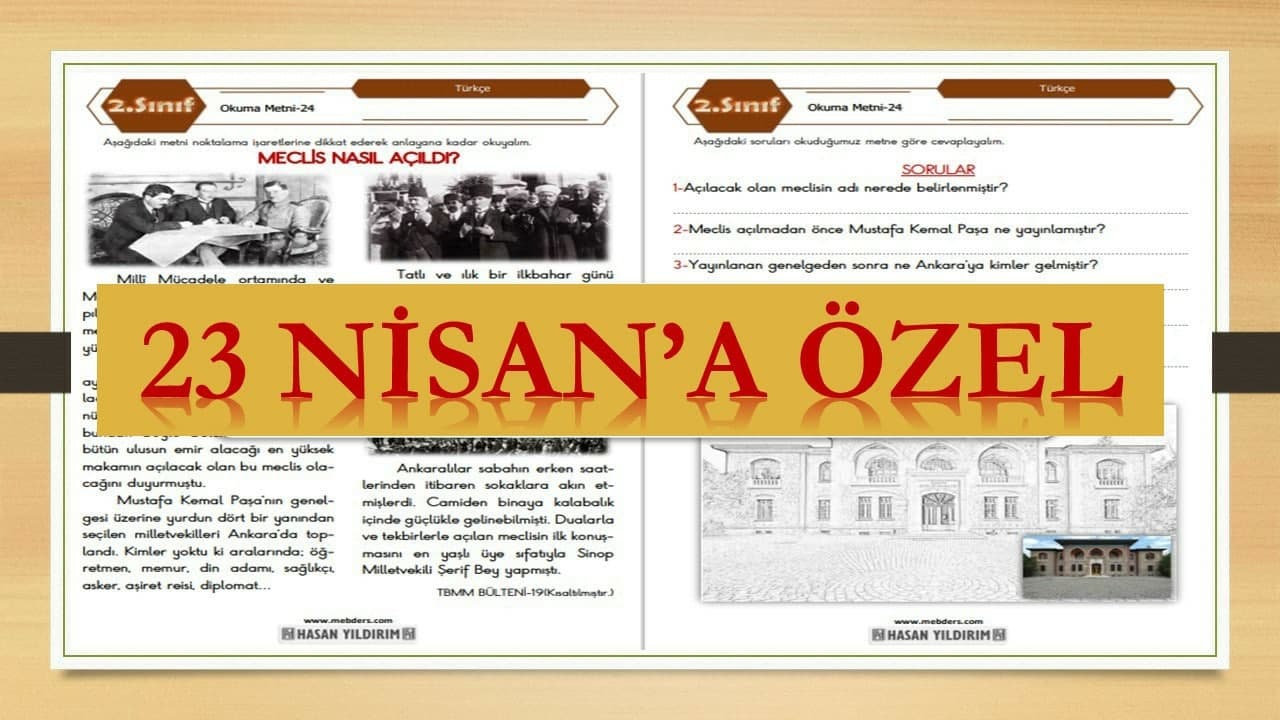 2.Sınıf Türkçe Okuma Metni-24 (Meclis Nasıl Açıldı?)