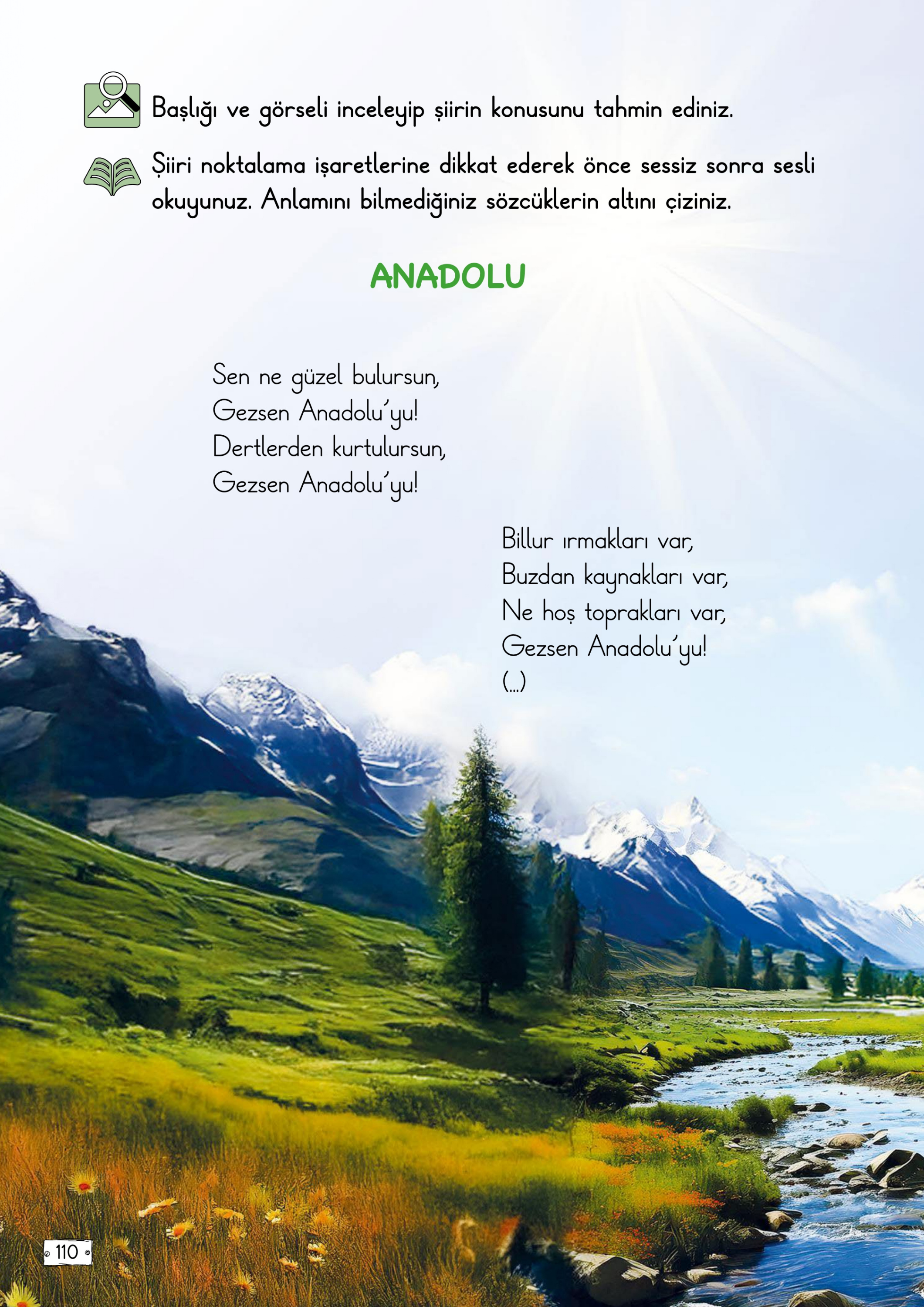 2.Sınıf Türkçe Meb Yayınları Anadolu Metni Etkinlik Cevapları