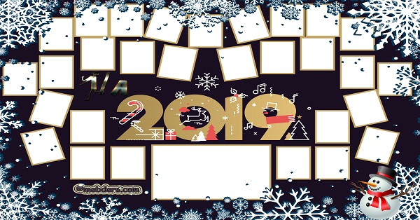 1A Sınıfı için 2019 Yeni Yıl Temalı Fotoğraflı Afiş (29 öğrencilik)