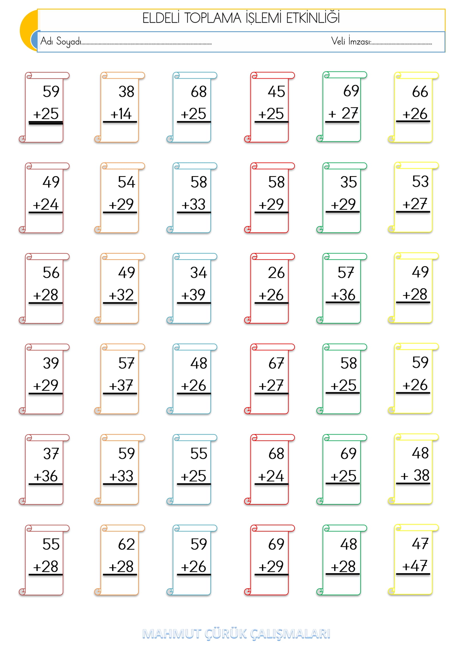 2.Sınıf - Matematik - Eldeli Toplama İşlemleri - 1