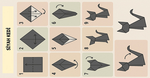 Origami (Siyah Kedi)