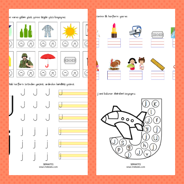 1. Sınıf İlkokuma Yazma - J Sesi Etkinliği - 1