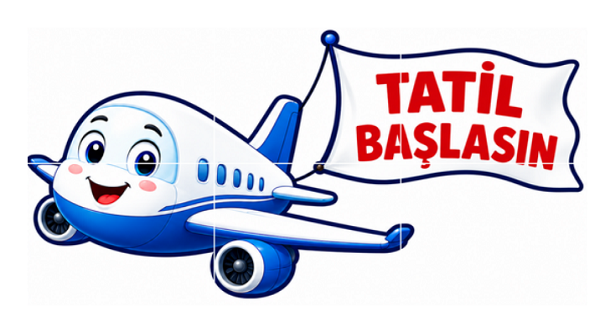 Tatil Panosu Uçak Görseli