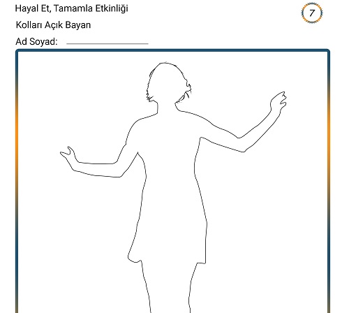 Hayal Et, Tamamla Etkinliği 7 - Kolları Açık Bayan