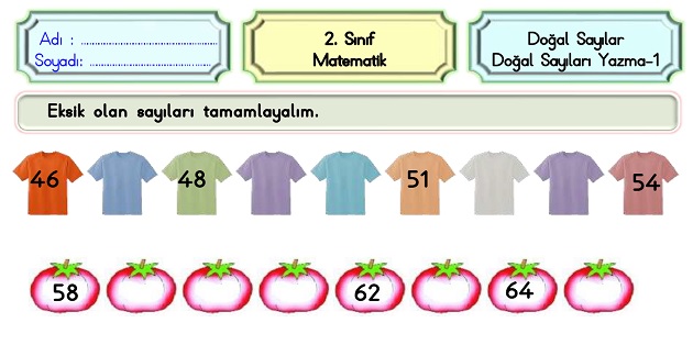 2.Sınıf Matematik Sayıları Okuma ve Yazma-2