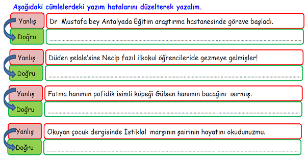 4.Sınıf Türkçe Yazım Kuralları-1