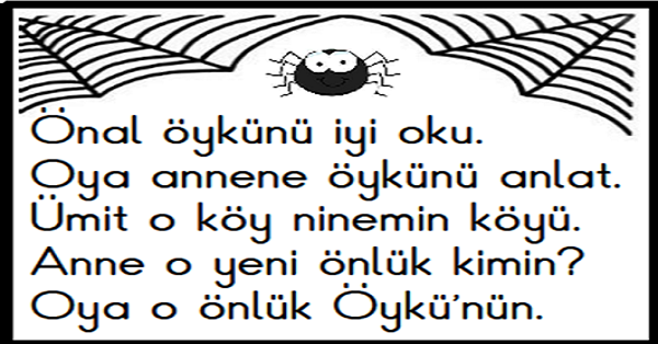 1.Sınıf İlk Okuma Yazma (Ö-ö Sesi) Okuma Metinleri