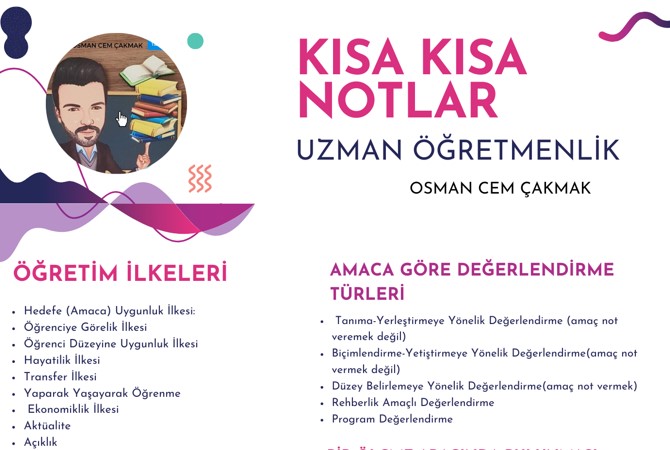 Uzman Öğretmenlik Kısa Kısa Notlar Serisi 4