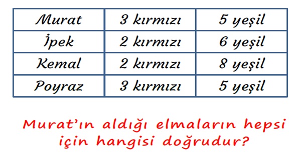 2.Sınıf Matematik Kesirler-Yeni Nesil Sorular-1