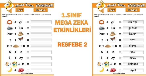 1.Sınıf Mega Zeka Etkinliği - Resfebe 2