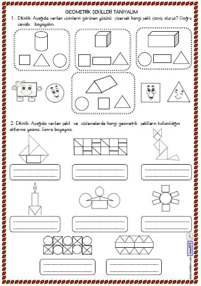 2. Sınıf Matematik Geometrik Şekiller Etkinliği 4