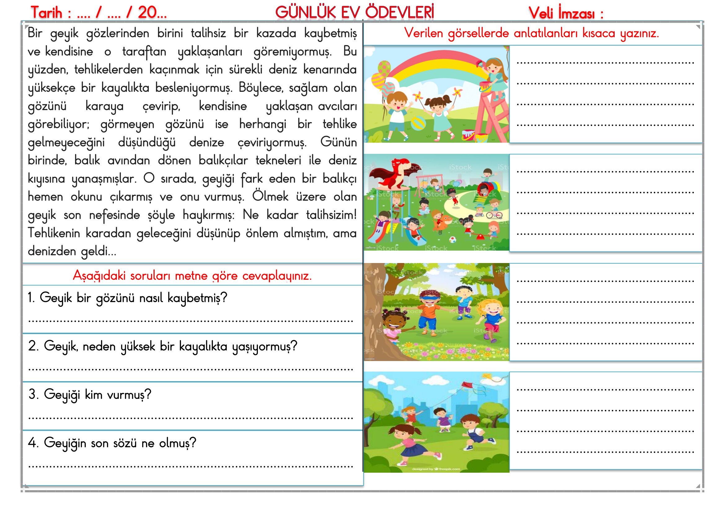 2.Sınıf - 09 Ekim 2026 Günlük Ev Ödevleri