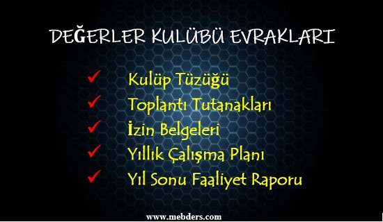 Değerler Kulübü Evrakları