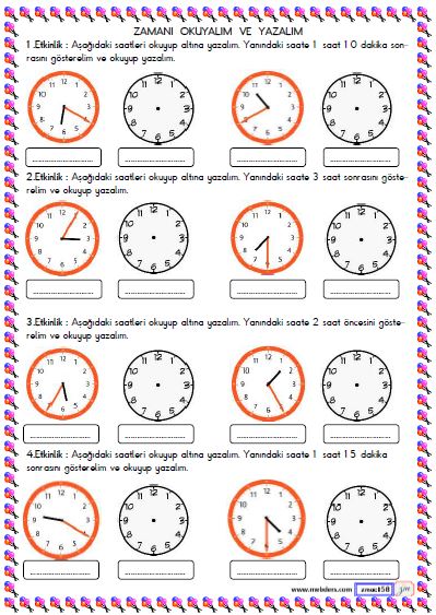 3. Sınıf Matematik Zamanı Okuyalım ve Yazalım  Etkinliği 10