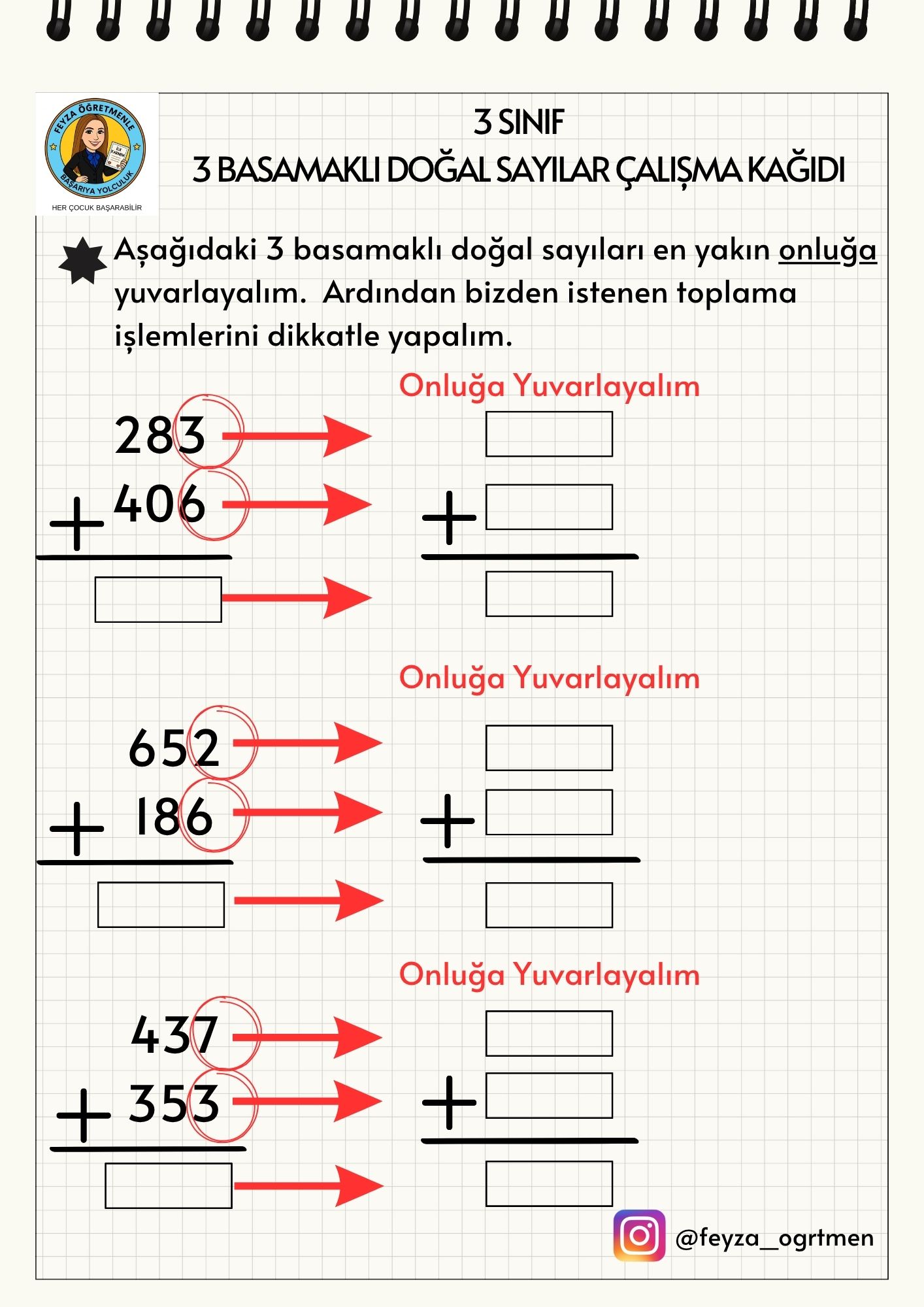 3. Sınıf Üç Basamaklı Doğal Sayılar