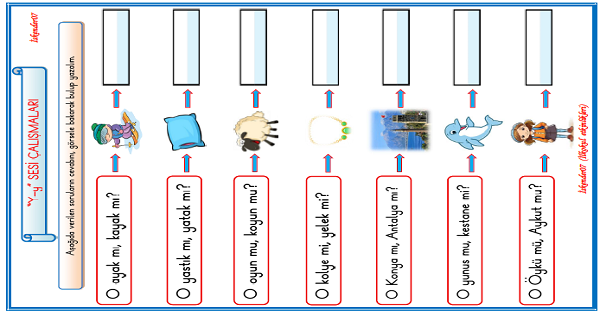 1. Sınıf İlk Okuma Yazma Y-y Sesi Soru Cevap (Mi-Mü) Etkinliği